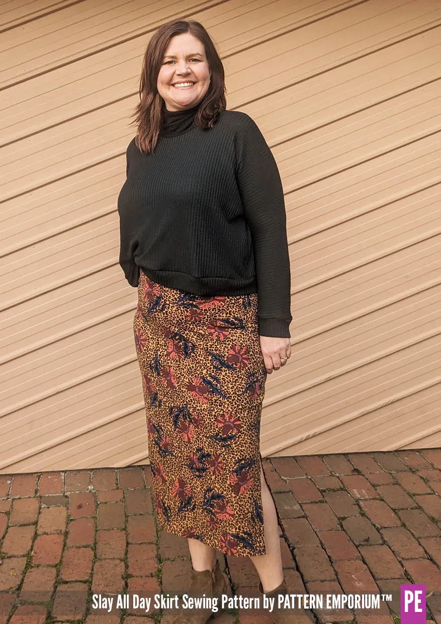 Slay All Day | Stretch Split Skirt Sewing Pattern