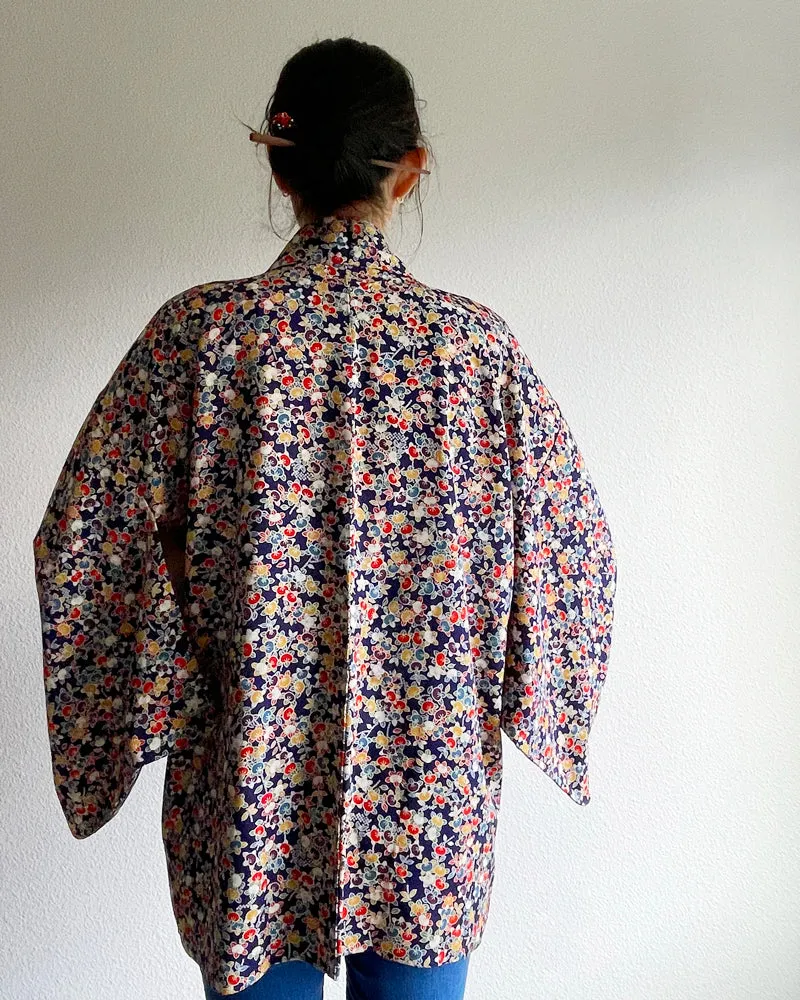 Small Flower Textile Haori Kimono Jacket