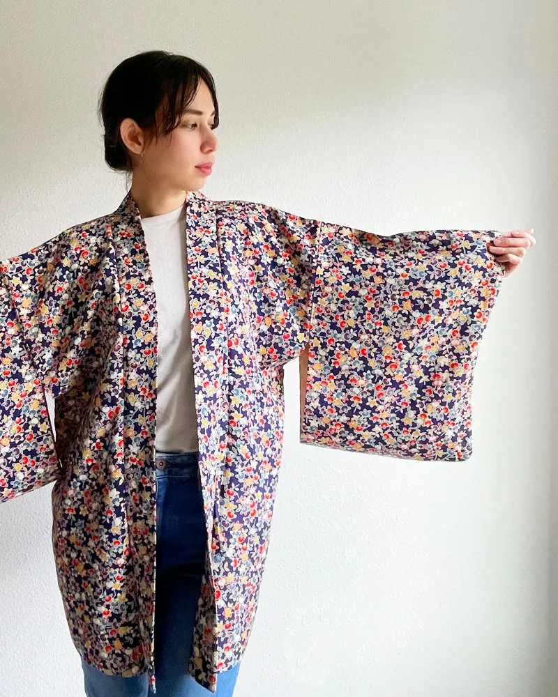 Small Flower Textile Haori Kimono Jacket