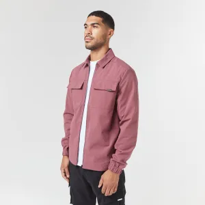 Smart Utility Overshirt | Burgundy