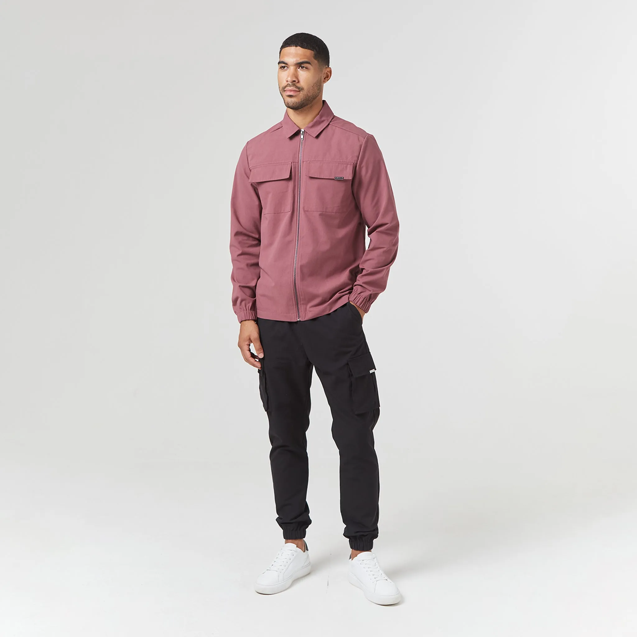 Smart Utility Overshirt | Burgundy