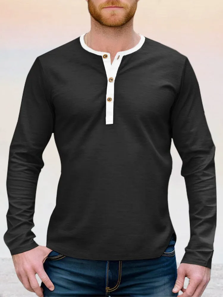 Soft 100% Cotton Henley Shirt