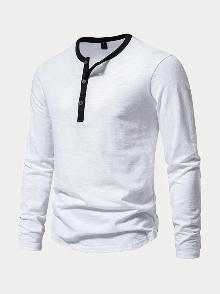 Soft 100% Cotton Henley Shirt