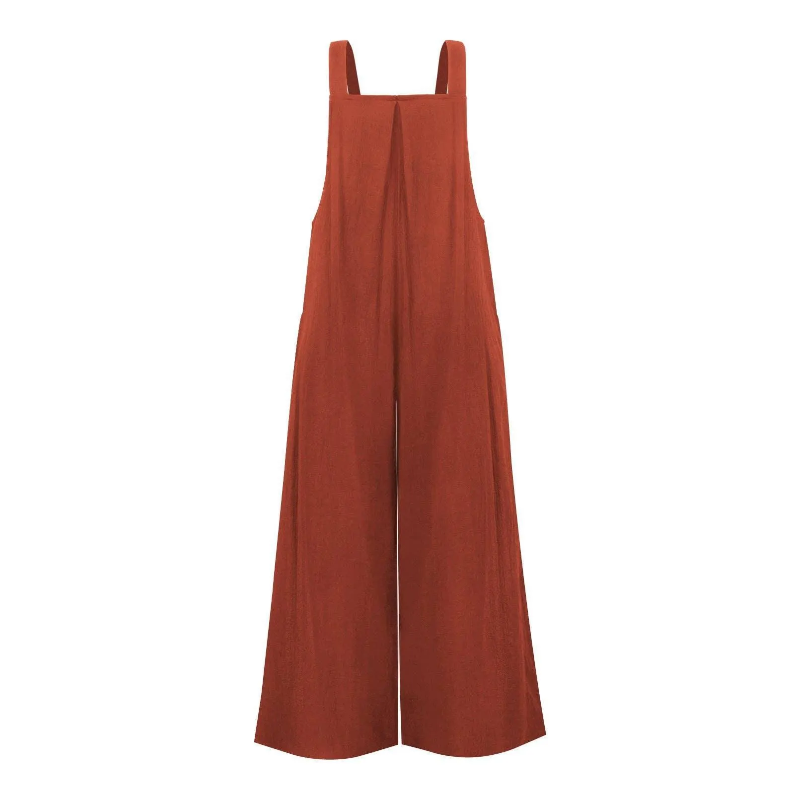 Solid Color Overall Loose Crepe Jumpsuits SKJ162