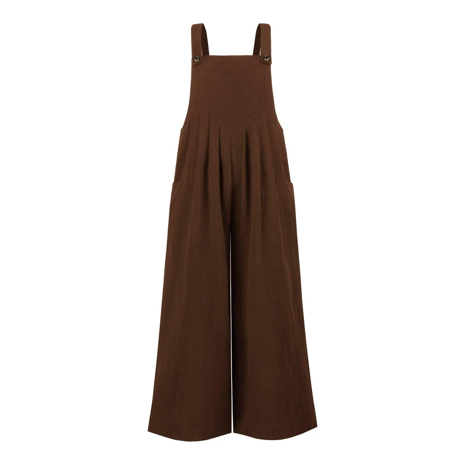 Solid Color Overall Loose Crepe Jumpsuits SKJ162