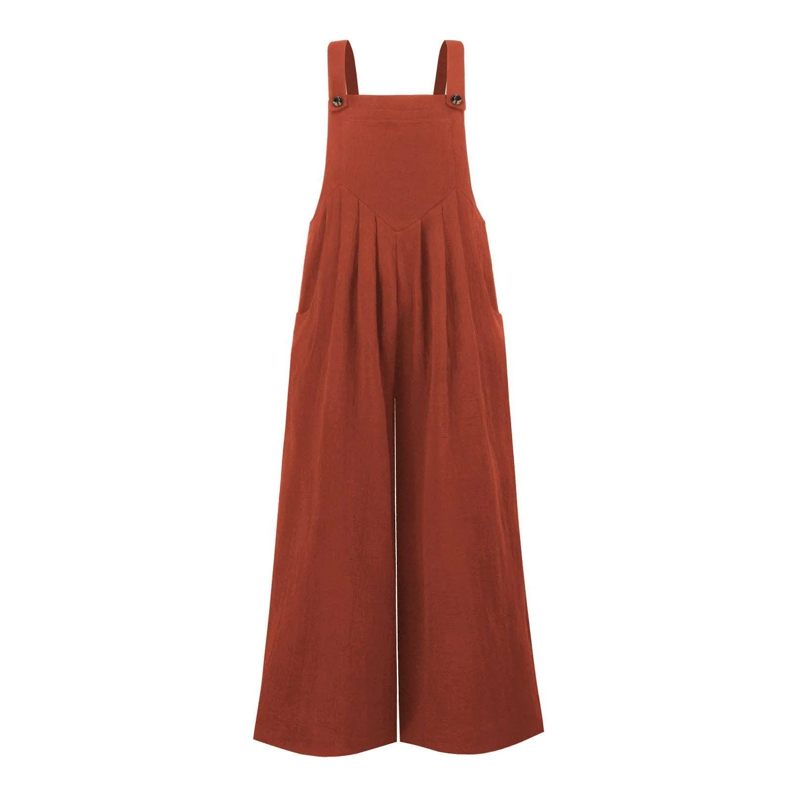 Solid Color Overall Loose Crepe Jumpsuits SKJ162