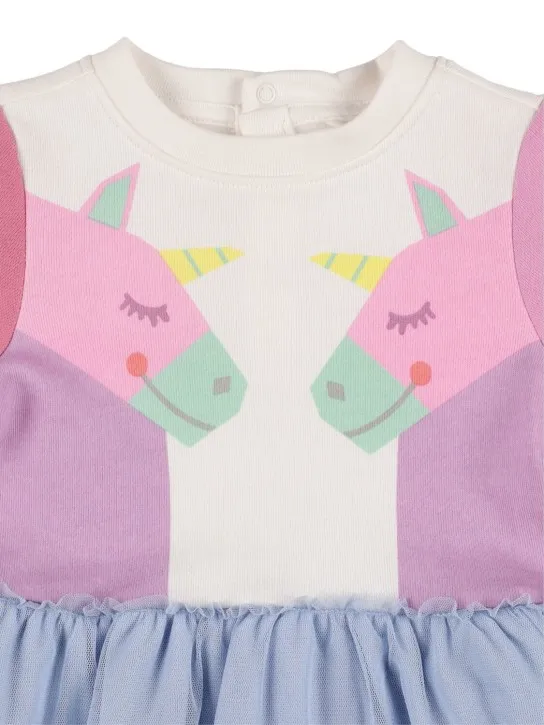 Stella McCartney Kids   Unicorn print organic cotton dress 