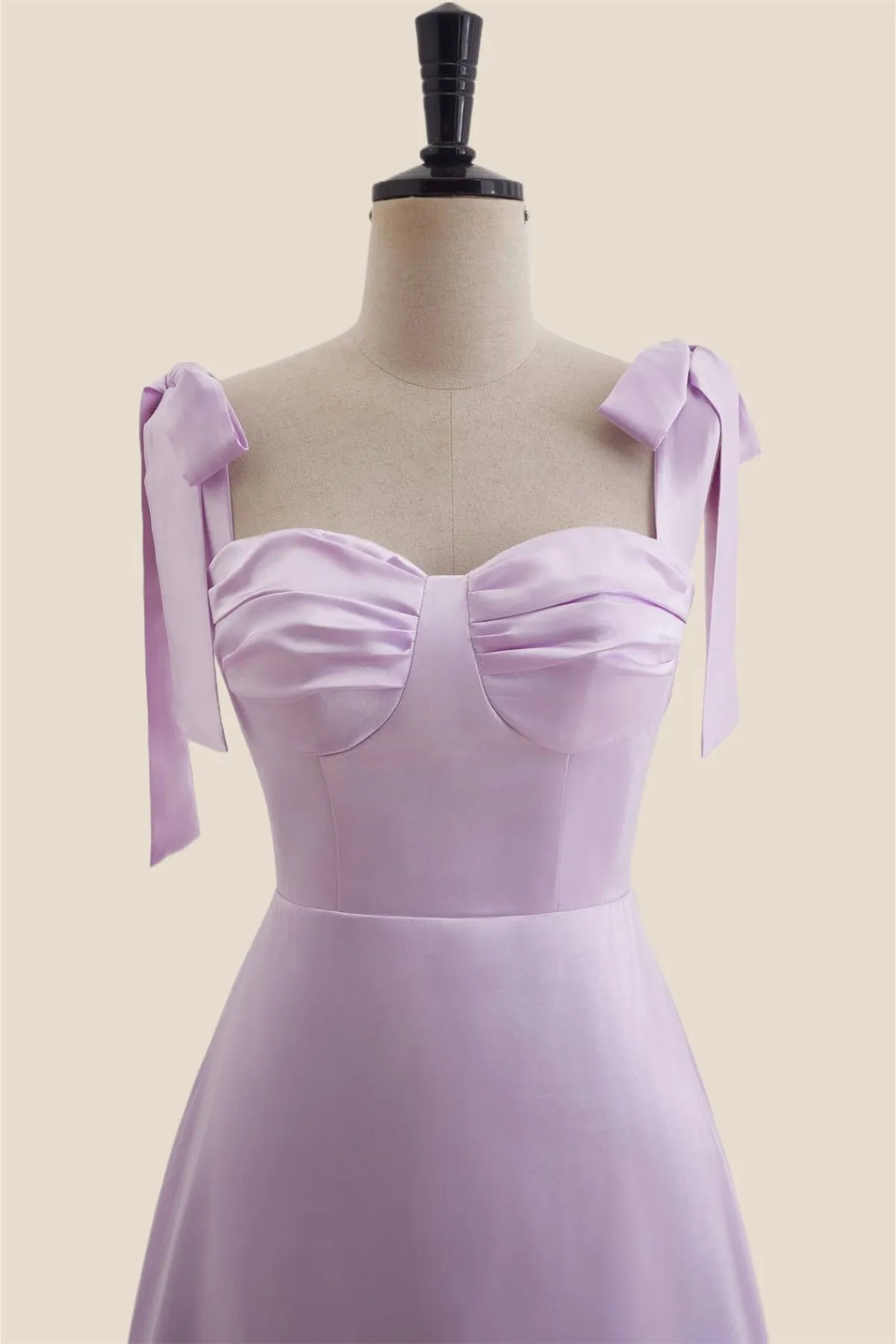 Straps Lavender A-line Short Princess Dress