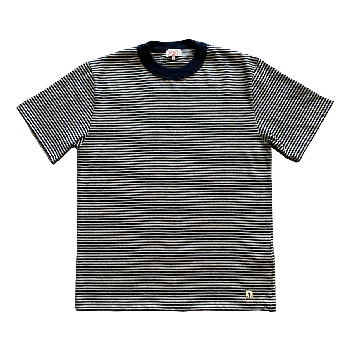 Striped Heritage T Shirt - Rich Navy / Sandstone