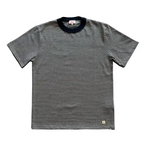 Striped Heritage T Shirt - Rich Navy / Sandstone