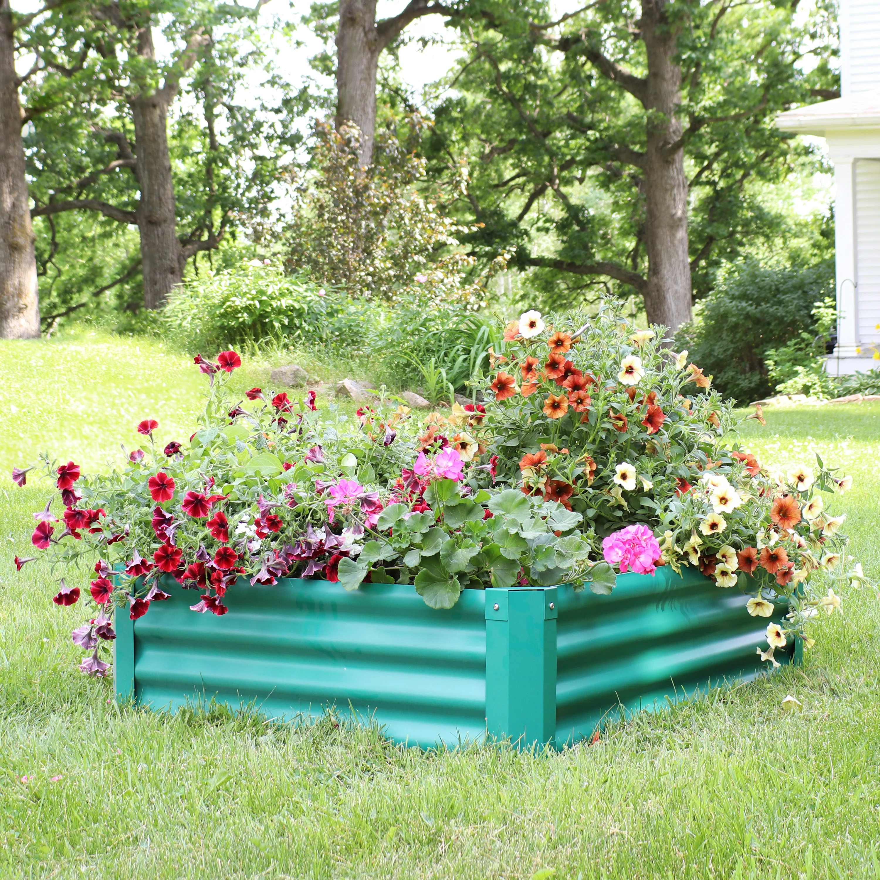 Sunnydaze 47" Steel Rectangle Raised Garden Bed