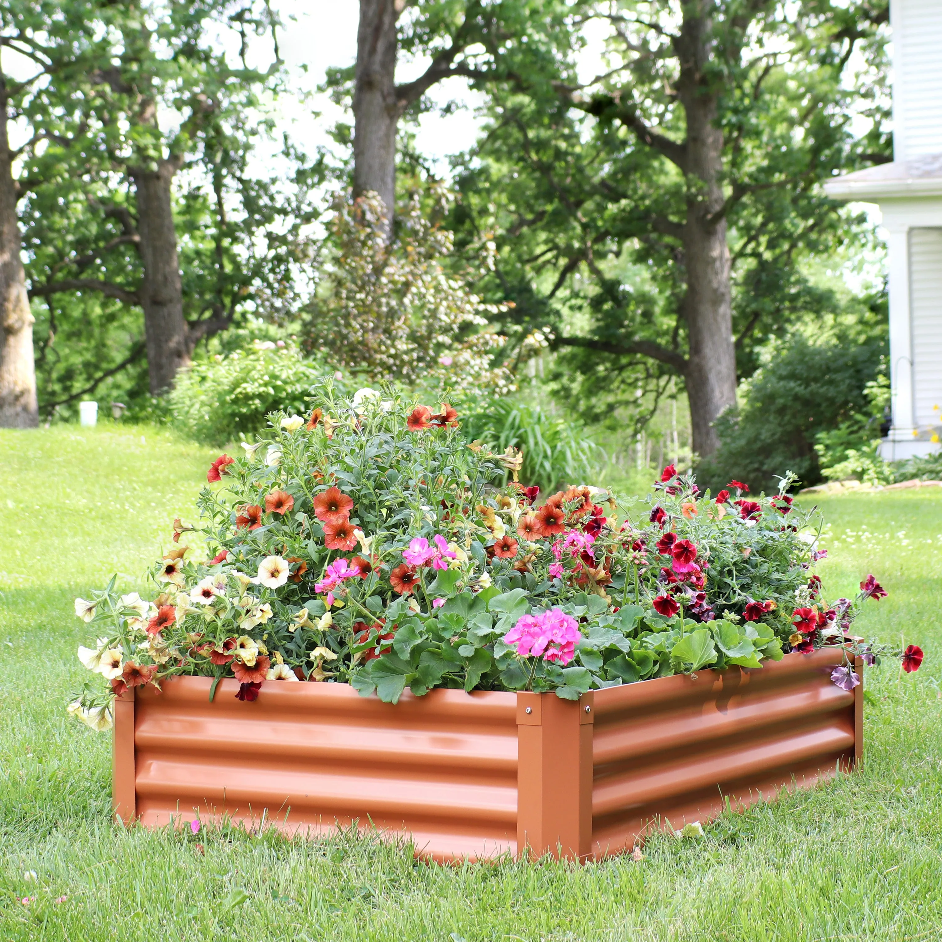 Sunnydaze 47" Steel Rectangle Raised Garden Bed