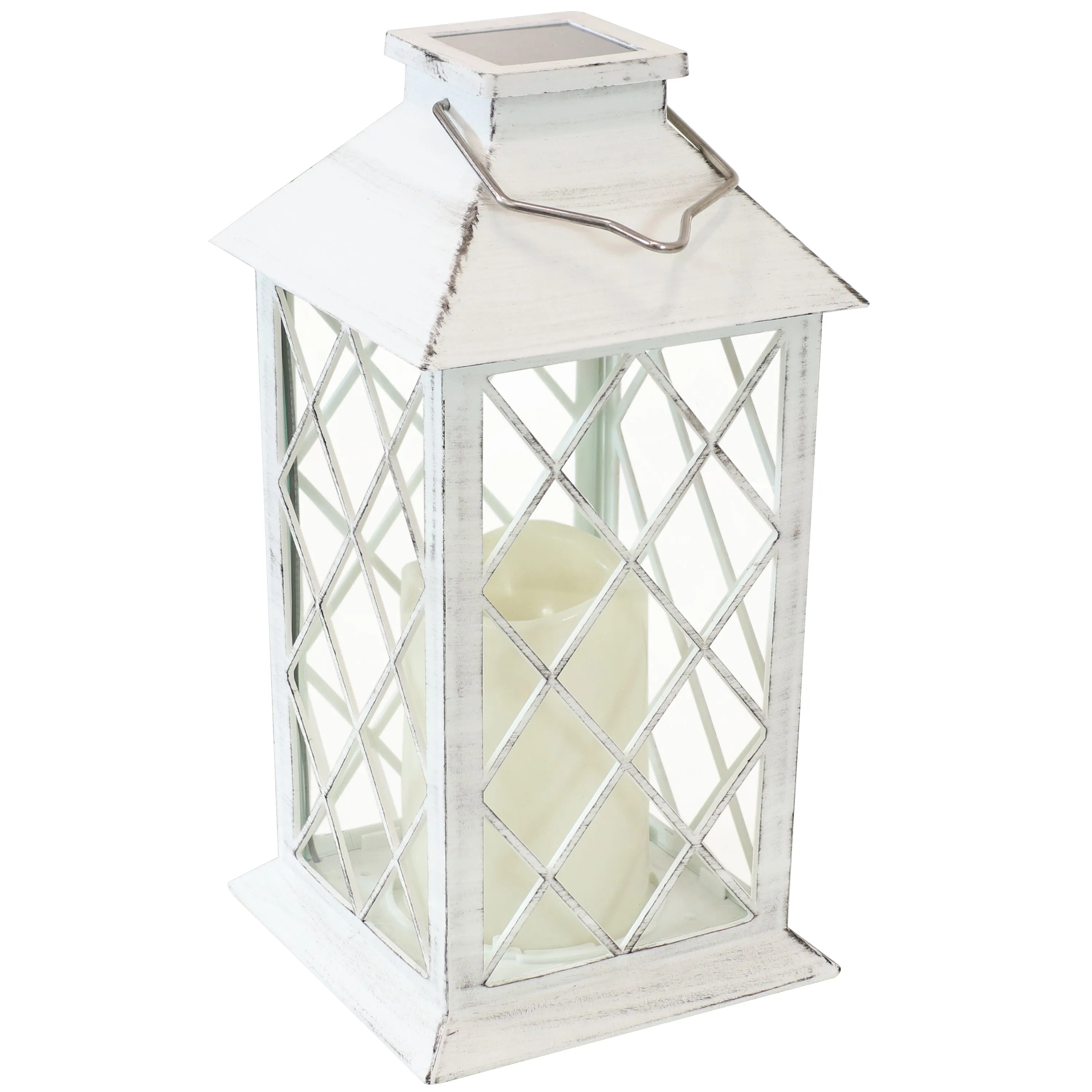 Sunnydaze Concord Outdoor Decorative Solar LED Candle Lantern