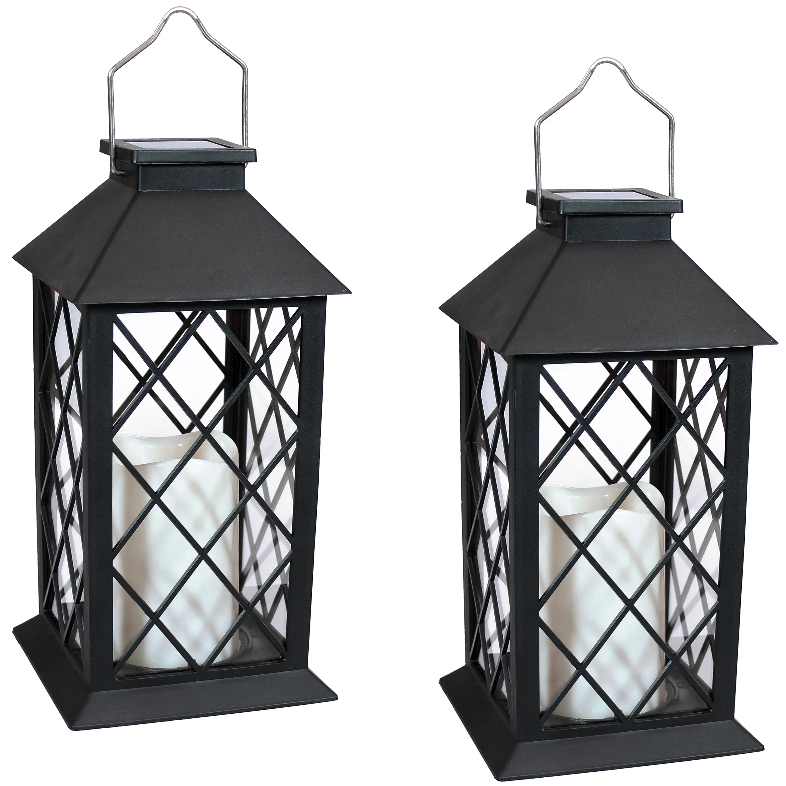 Sunnydaze Concord Outdoor Decorative Solar LED Candle Lantern