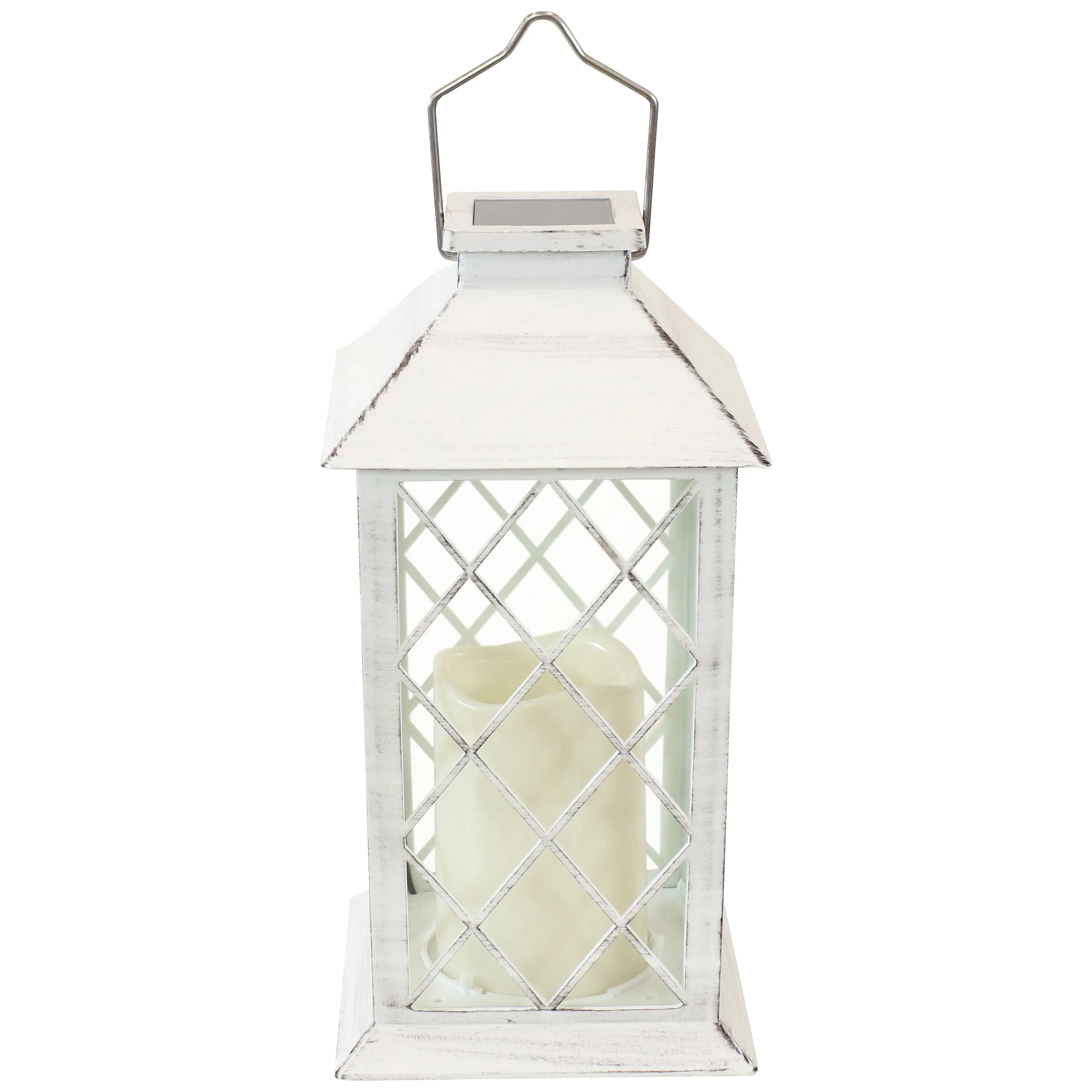 Sunnydaze Concord Outdoor Decorative Solar LED Candle Lantern