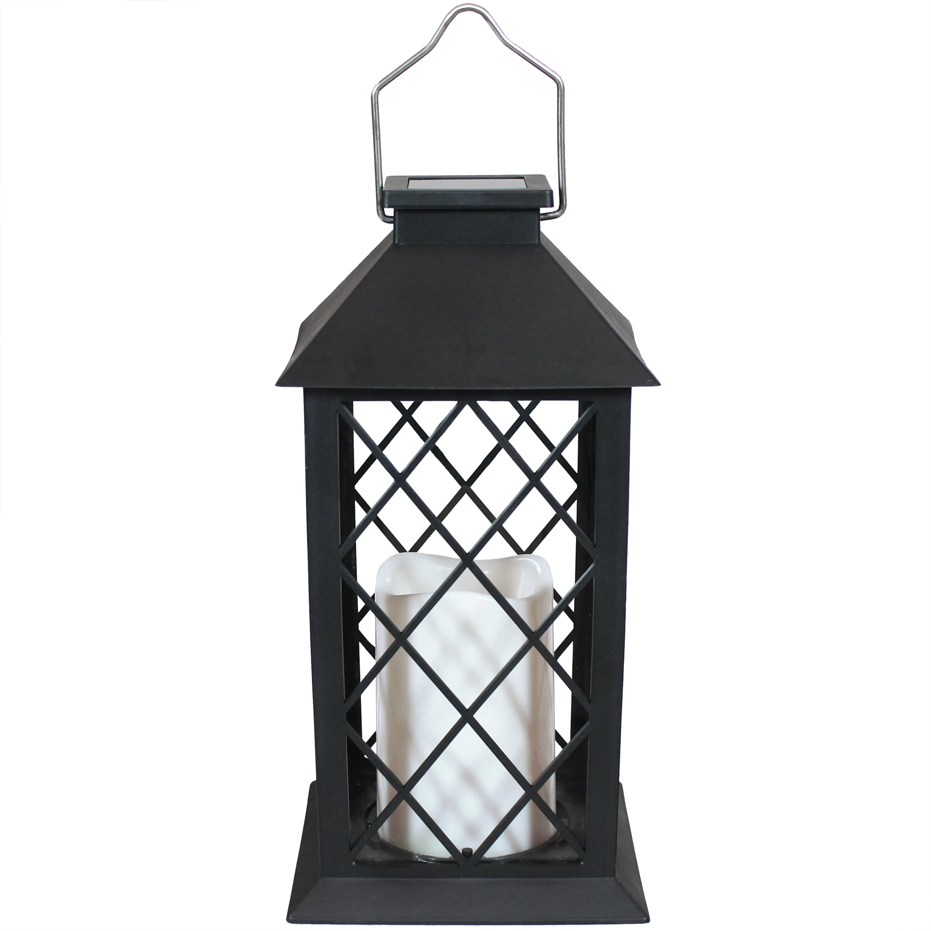 Sunnydaze Concord Outdoor Decorative Solar LED Candle Lantern