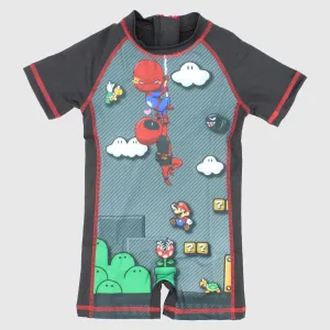 Super Mario Overall Swim Suit