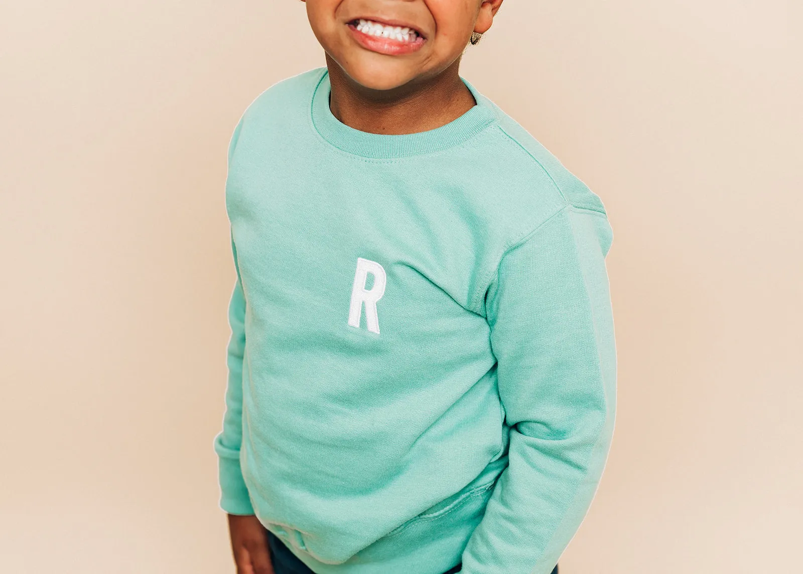 Teal Letter Sweatshirt