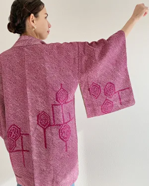 Unique but Simple Shibori Haori Kimono Jacket