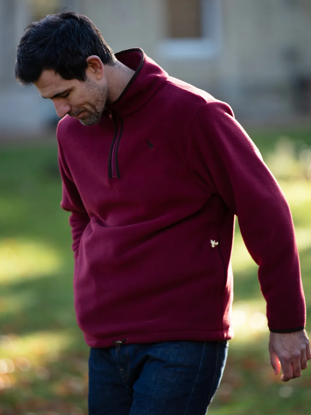 Unisex Fleece Pullover - Burgundy