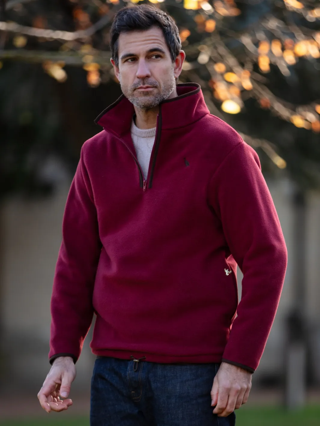 Unisex Fleece Pullover - Burgundy