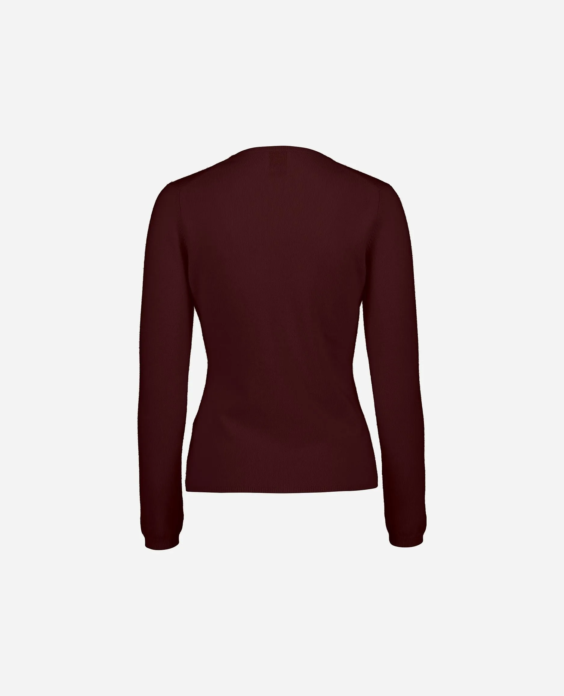 V-Pullover aus Cashmere in Rot