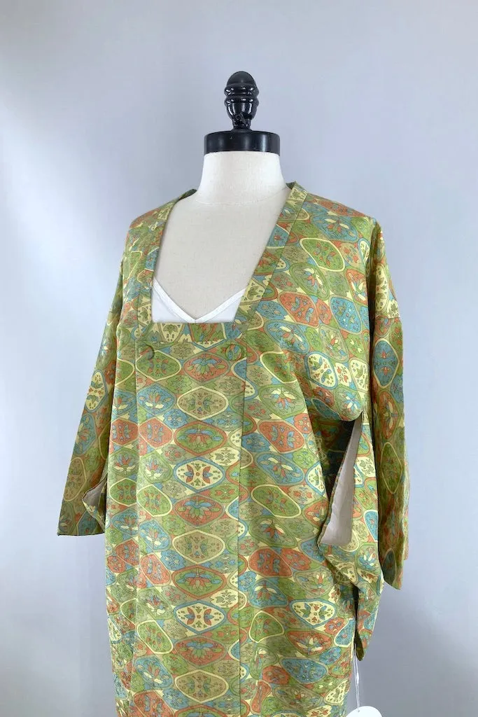 Vintage Green Kimono Jacket