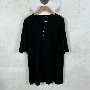 Visvim Black Henley Short Sleeve T-Shirt