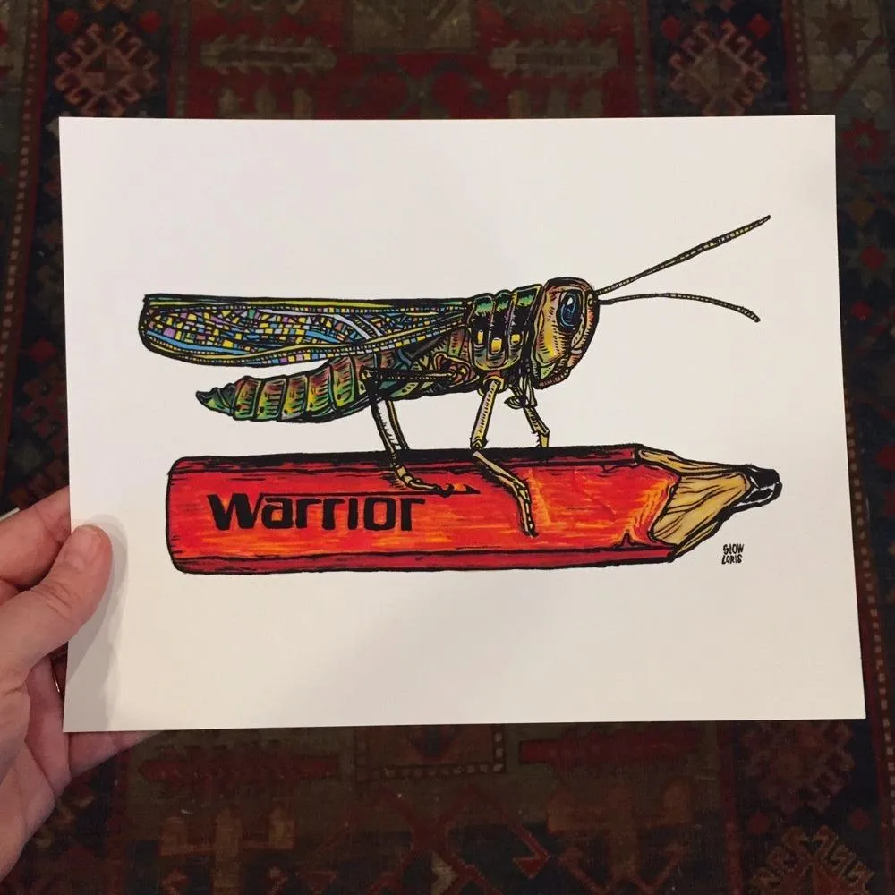 Warrior Grasshopper Art Print