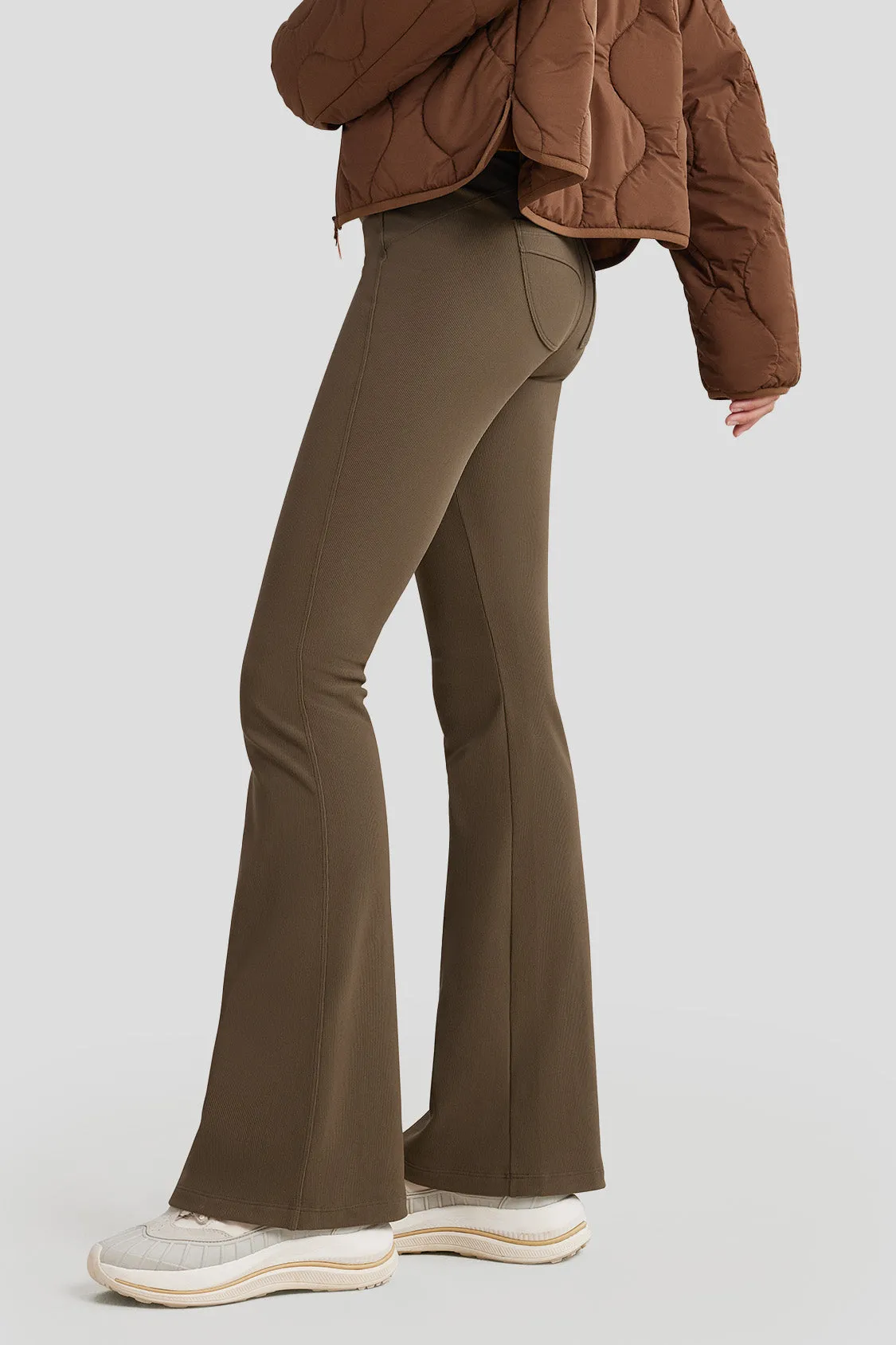 Women's High Elasticity Flared Pants