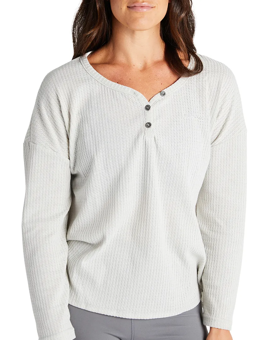 Women's Leisure Waffle Long-Sleeve Shirt