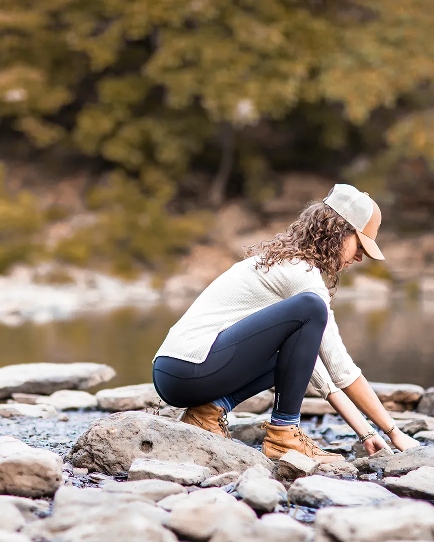 Women's Leisure Waffle Long-Sleeve Shirt