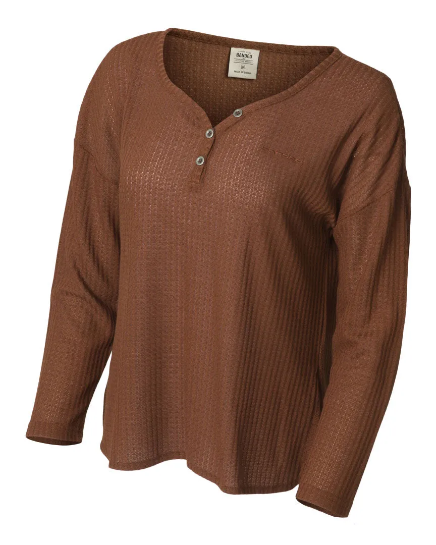 Women's Leisure Waffle Long-Sleeve Shirt