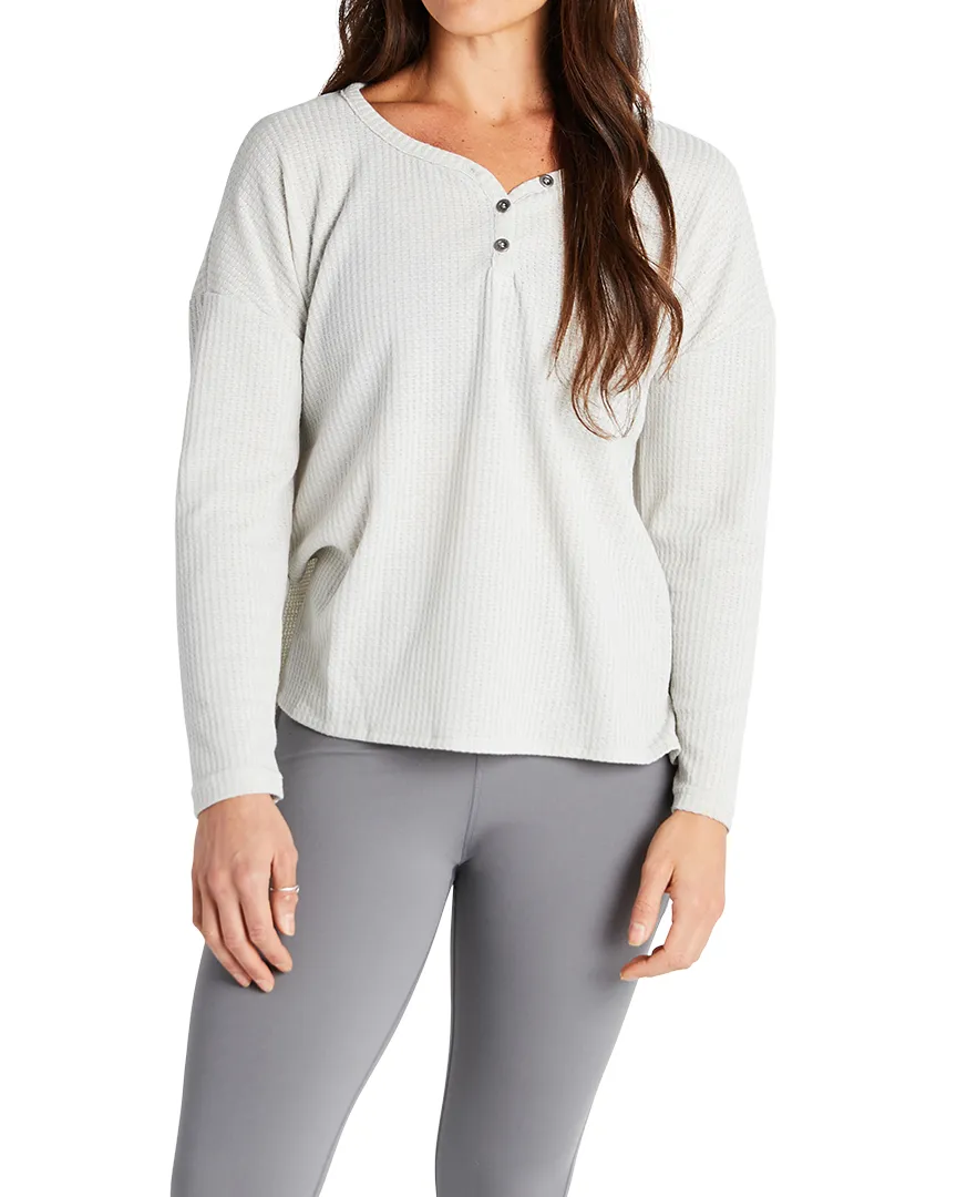 Women's Leisure Waffle Long-Sleeve Shirt