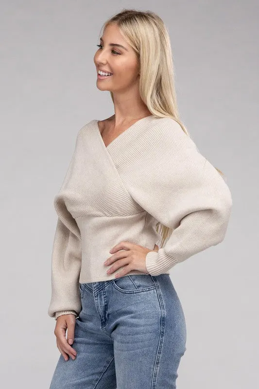 WRAP PULLOVER SWEATER