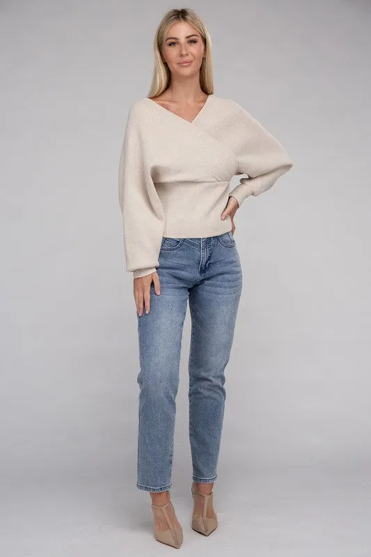 WRAP PULLOVER SWEATER