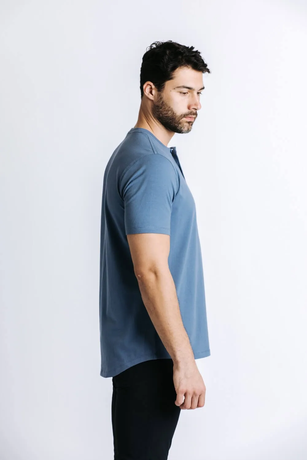 X Cotton Short Sleeve Henley