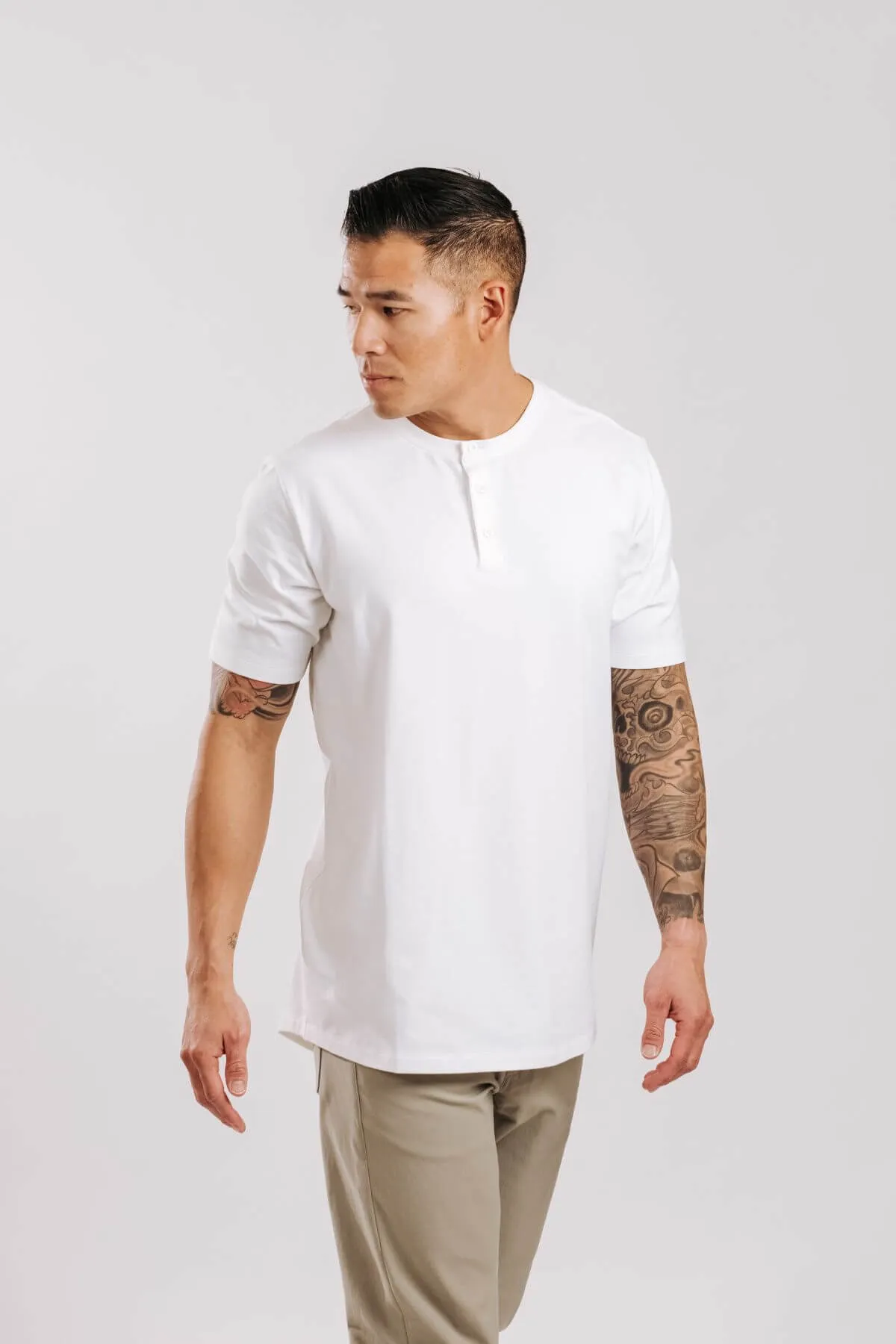 X Cotton Short Sleeve Henley