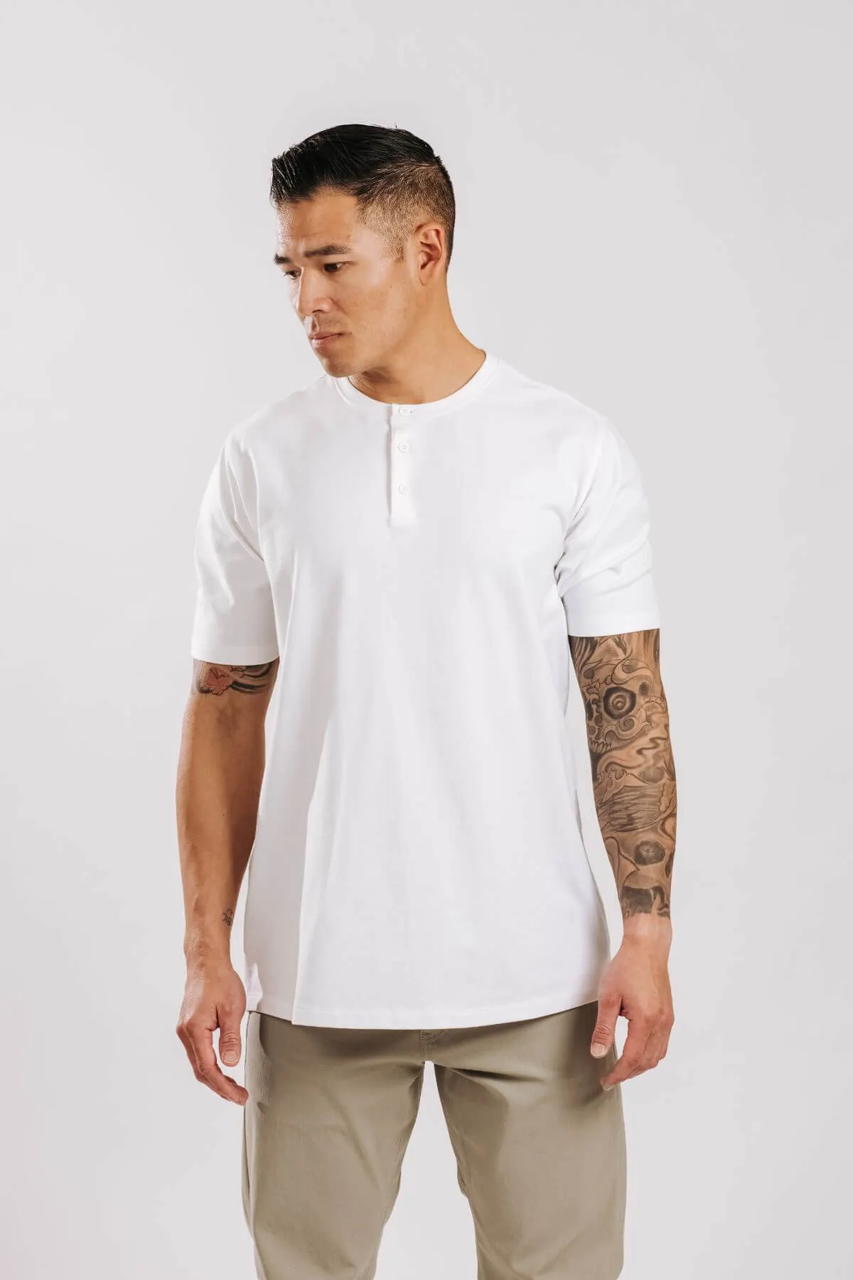 X Cotton Short Sleeve Henley