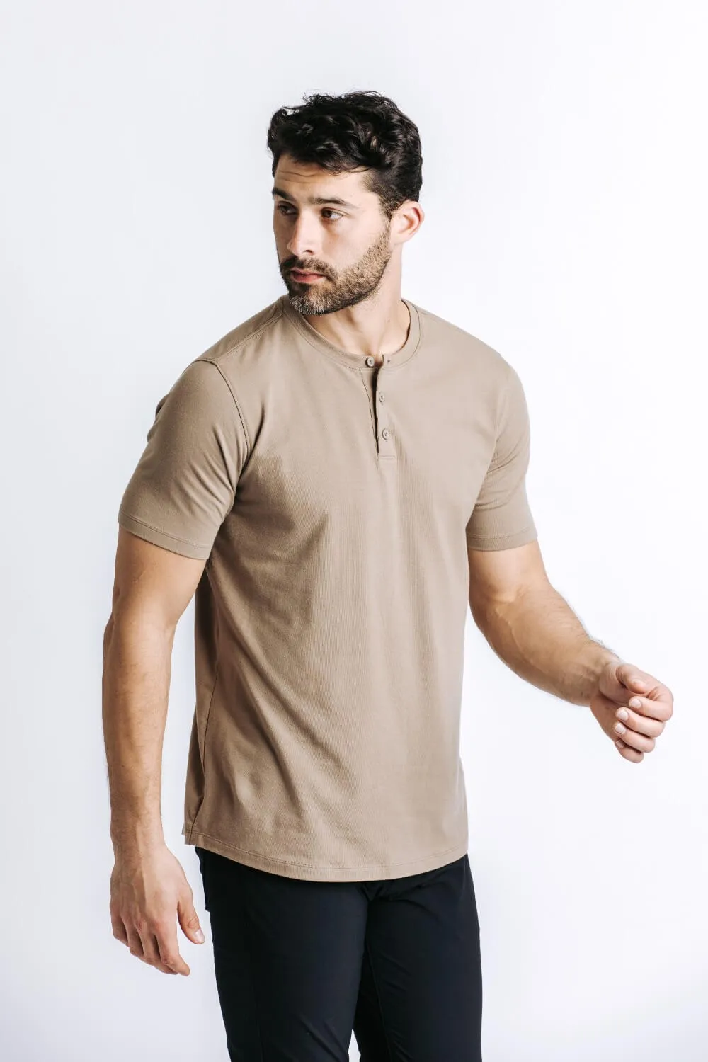 X Cotton Short Sleeve Henley