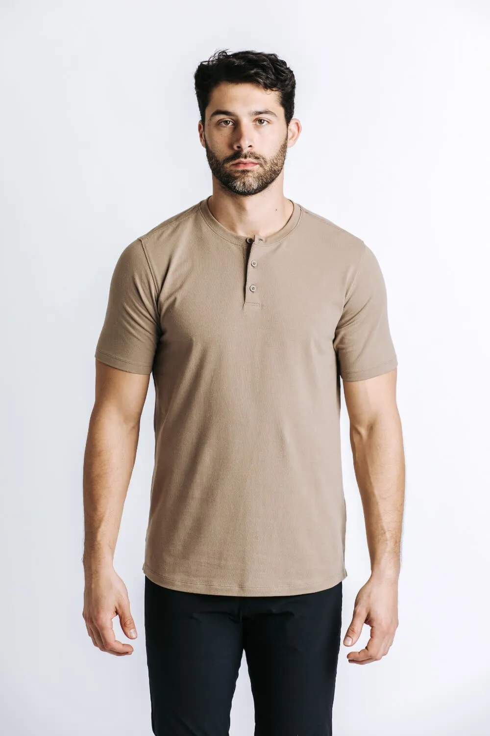 X Cotton Short Sleeve Henley