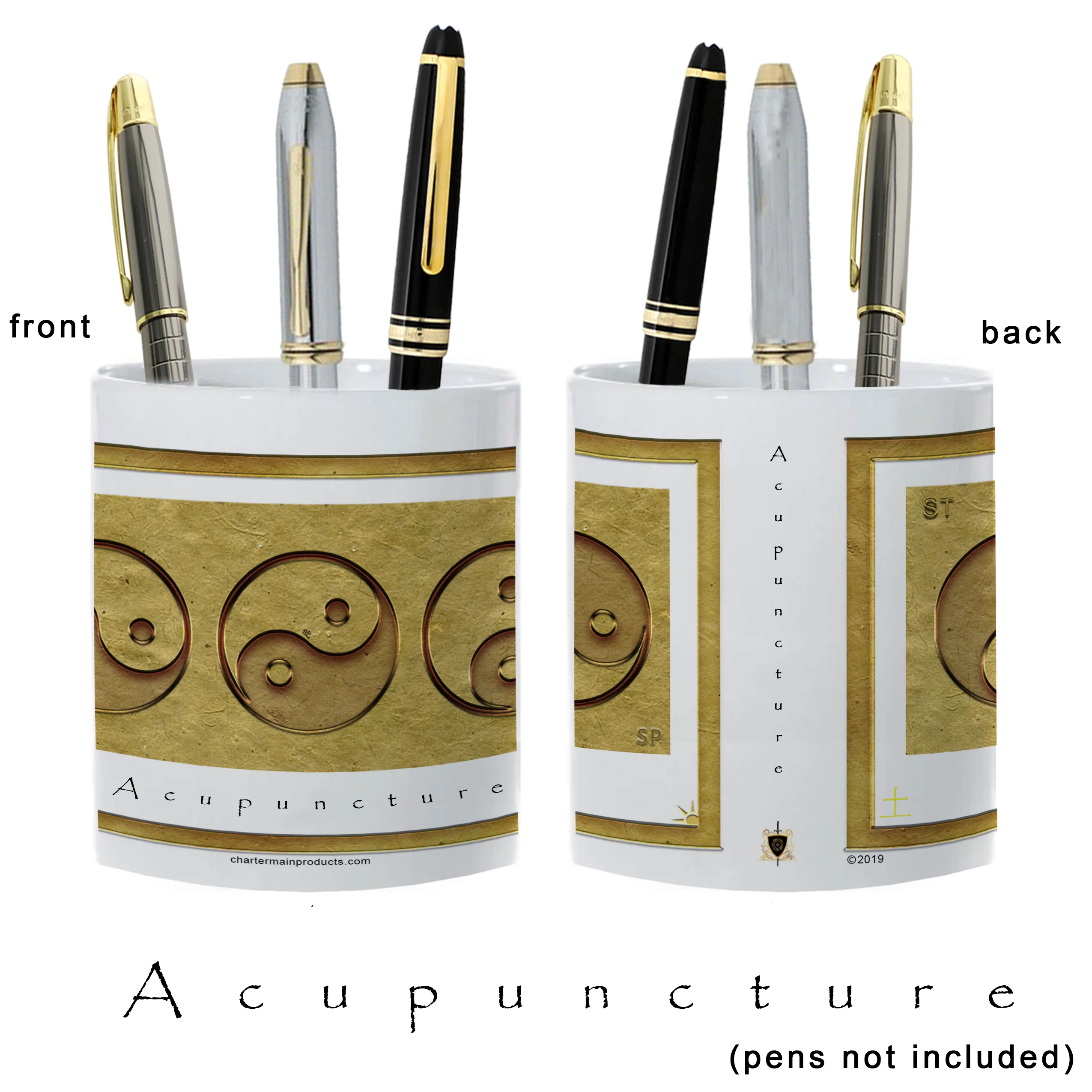 Yin Yang Pencil Holder "Earth" (Acupuncture)