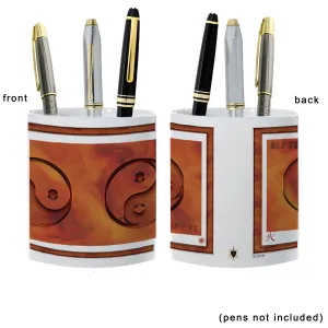 Yin Yang Pencil Holder "Fire" (NO LETTERING)