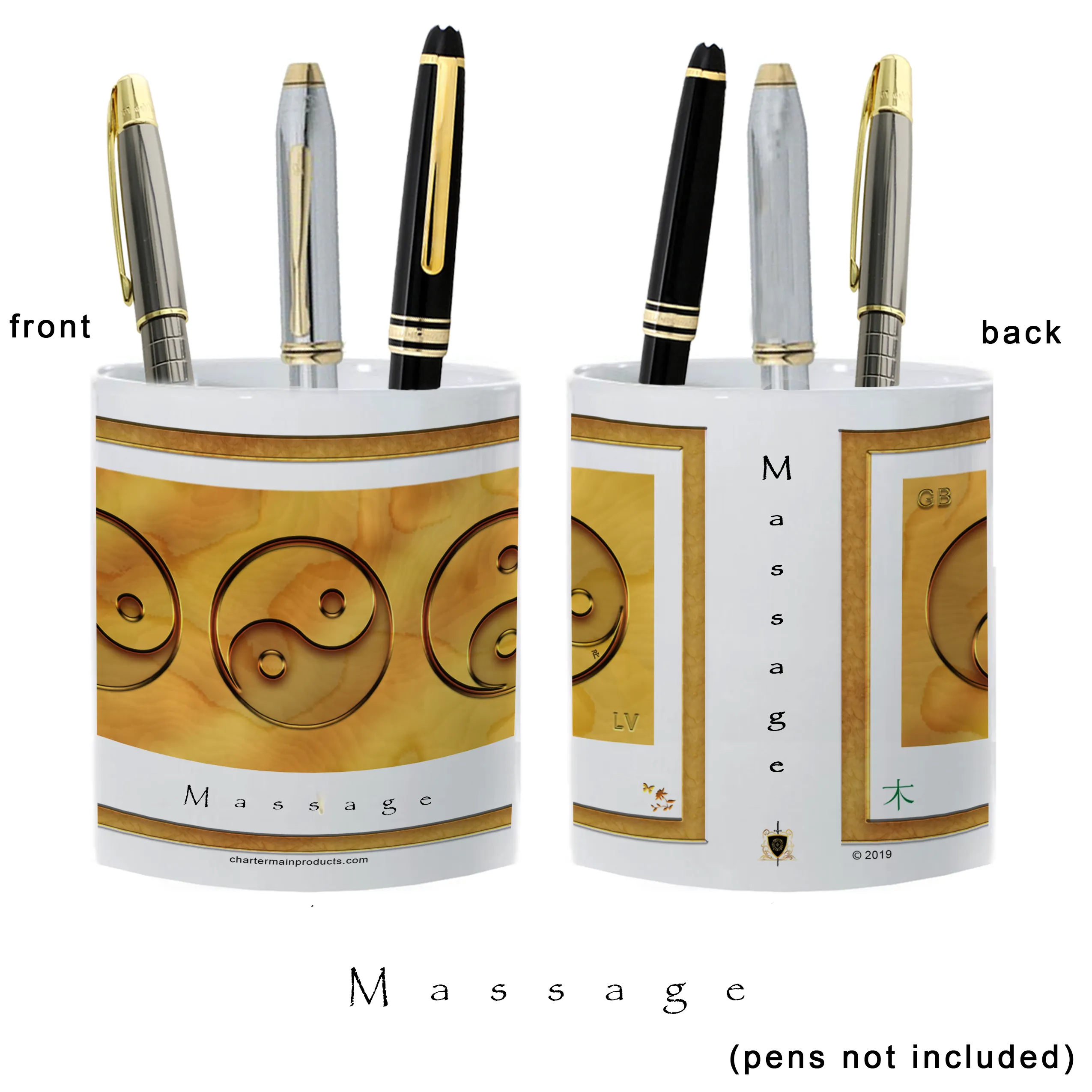 Yin Yang Pencil Holder "Wood" (Massage)