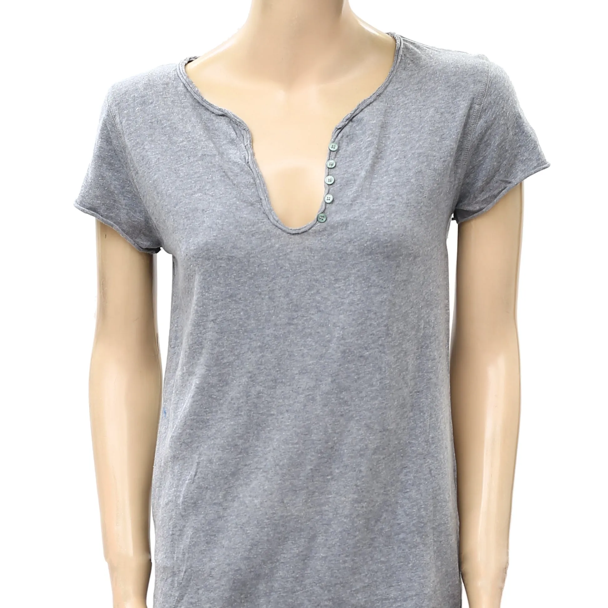 Zadig & Voltaire Printed Zadig Rocks Gray T- Shirt Tunic Top