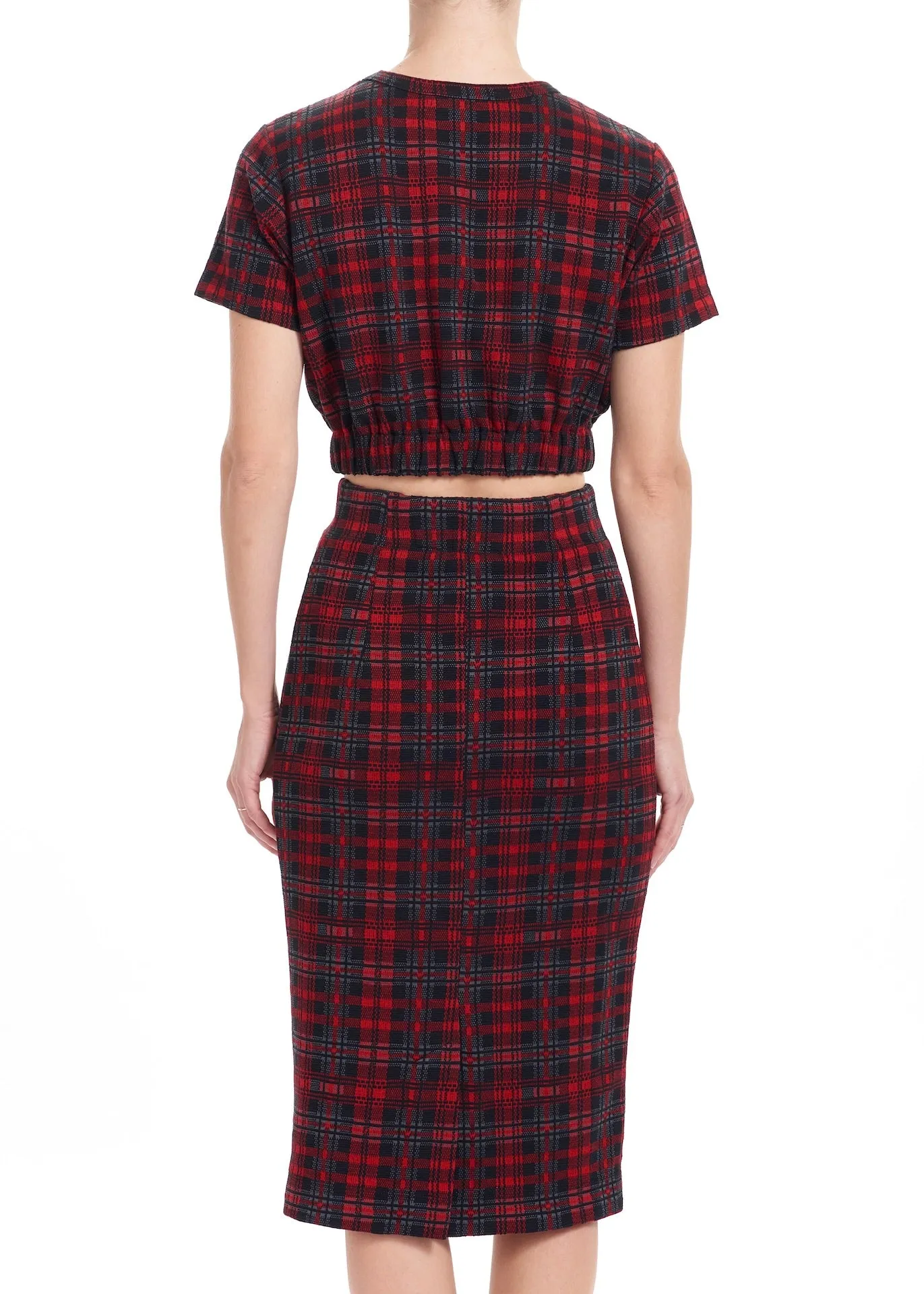 ZOLA Knit Pencil Skirt - Plaid